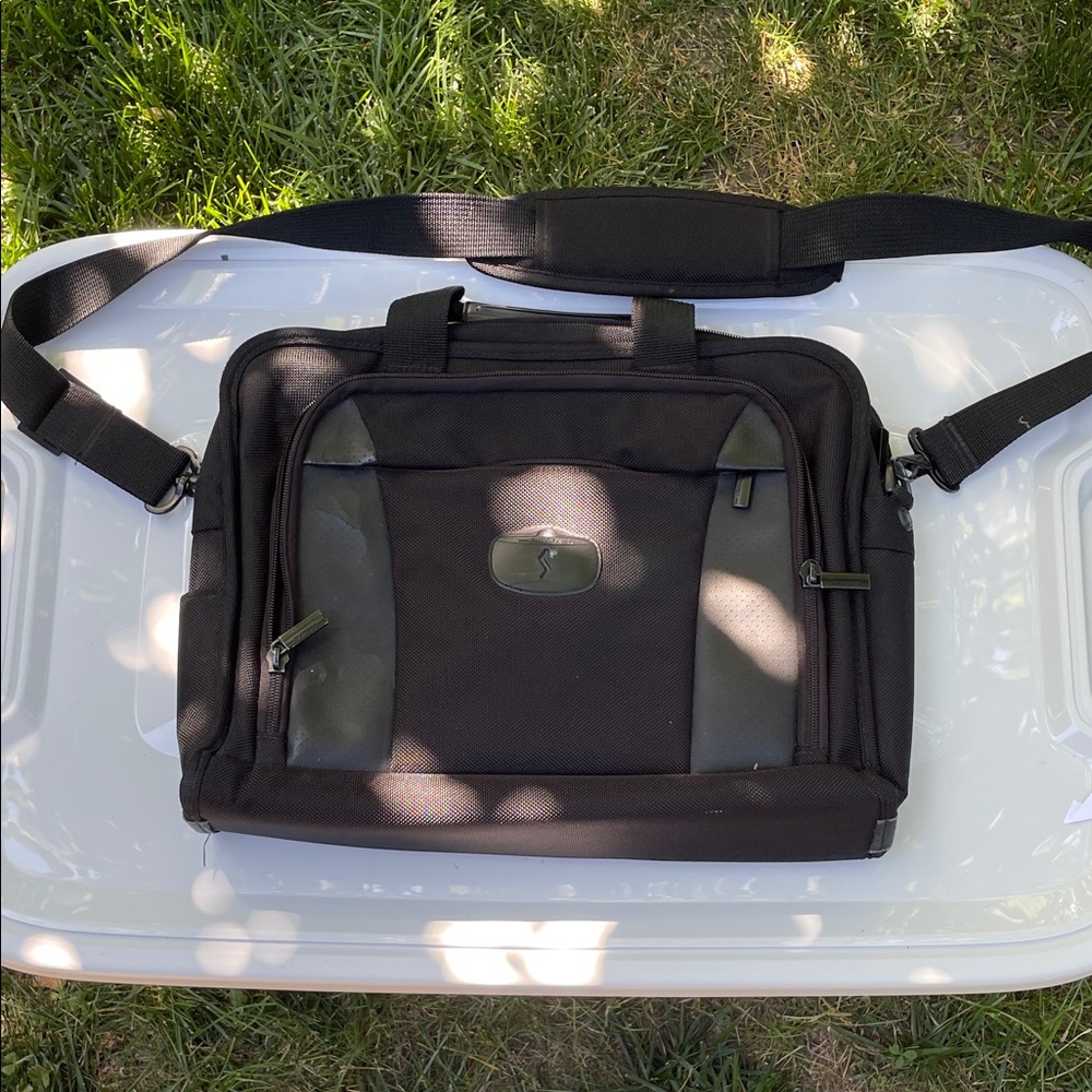 Elegant Black and Gray Laptop Bag